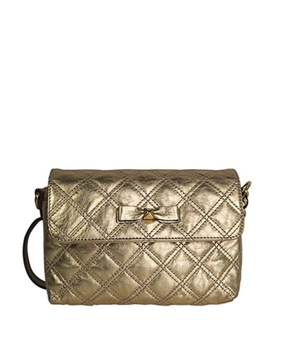 Quilted Bow Crossbody Bag, front view